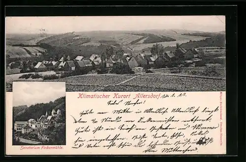 AK Allersdorf, Ortsansicht, Sanatorium Finkenmühle