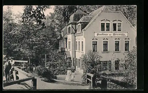 AK Dresden-Pillnitz, Partie am Gasthaus Meixmühle