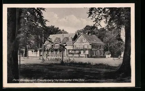 AK Wuppertal-Elberfeld, Blick auf das Park-Restaurant Freudenberg