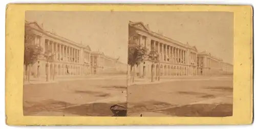 Stereo-Fotografie unbekannter Fotograf, Ansicht Paris, Partie am Louvre