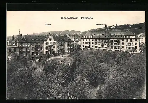 AK Zürich, Theodosianum, Privatspital, Asylstrasse 120