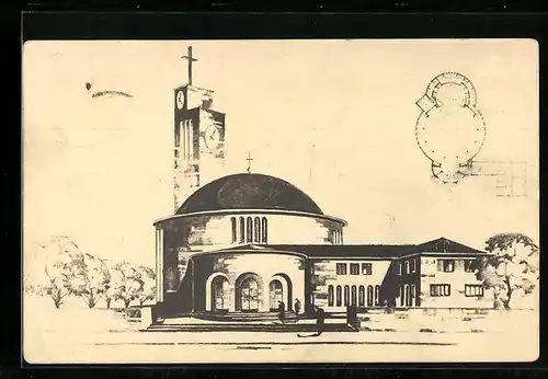 AK Rheineck, Kirche der heiligen Theresia vom Kinde Jesu