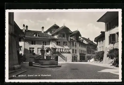 AK Morat, Grand` rue et Rubenloch