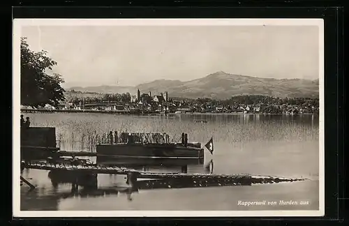 AK Rapperswil, Ortsansicht von Hurden aus