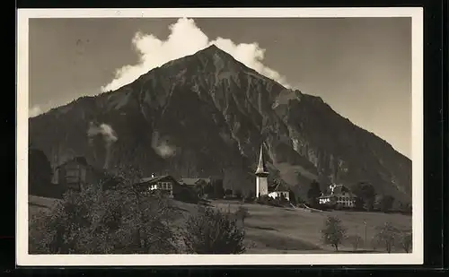 AK Aeschi, Landschaft mit Niesen