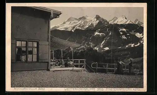 AK Rothorn-Kulm, Alp mit Wetterhorngruppe