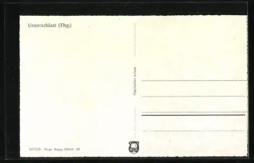 AK Unterschlatt, Ortspartie mit Kirche