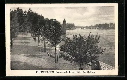 AK Rheinfelden, Promenade beim Hotel des Salines