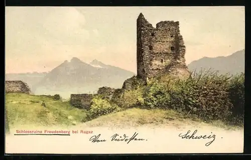 AK Ragaz, Schlossruine Freudenberg
