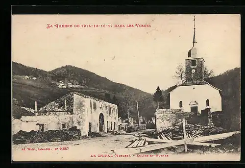 AK Le Chipal, Eglise et Ruines