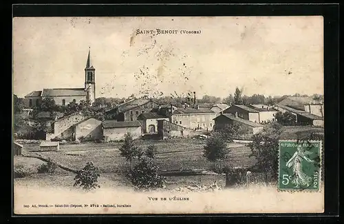 AK Saint-Benoit, Vue de l`Eglise