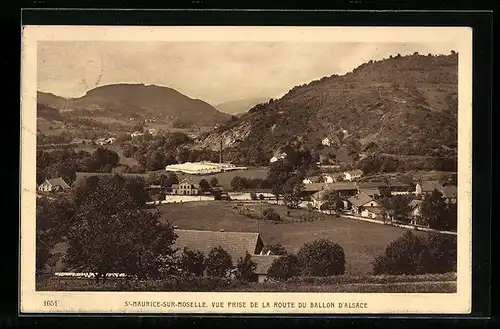 AK St-Maurice-sur-Moselle, Vue Prise de la Route du Ballon d`Alsace