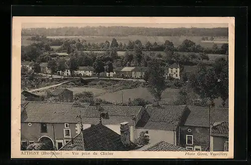 AK Attigny, Vue prise du Clocher