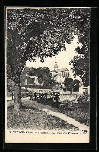 AK Neufchateau, St-Nicolas, Vue prise des Promenades