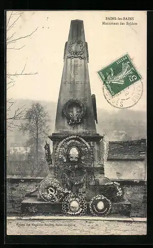 AK Bains-les-Bains, Monument des Soldats