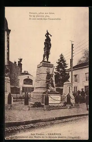 AK Charmes, Le Monument aux Morts de la Grande Guerre