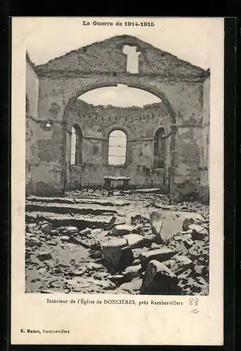 AK Doncières, Interieur de l`Eglise, pres Rambervillers