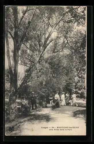 AK Martigny-les-Bains, Une Allee dans le Parc