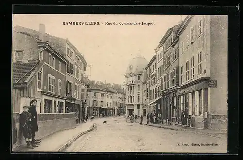 AK Rambervillers, Rue du Commandant-Jacquot