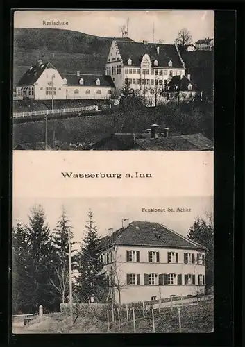 AK Wasserburg a. Inn, Realschule, Pensionat St. Achaz