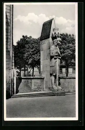 AK Bad Windsheim, Partie am Kriegerdenkmal