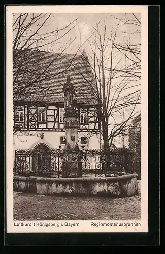 AK Königsberg /Bayern, Regimontanusbrunnen