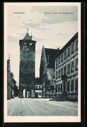 AK Hassfurt, Oberer Turm und Bezirksamt