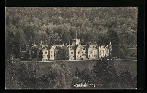 AK Waldleiningen / Odenwald, Blick zum Schloss