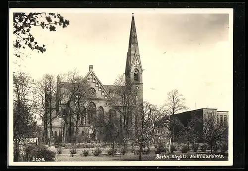 AK Berlin-Steglitz, Blick auf Matthäuskirche
