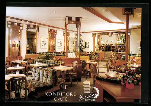 AK Coburg, Konditorei-Café Carl Schubart KG, Mohrenstrasse 11