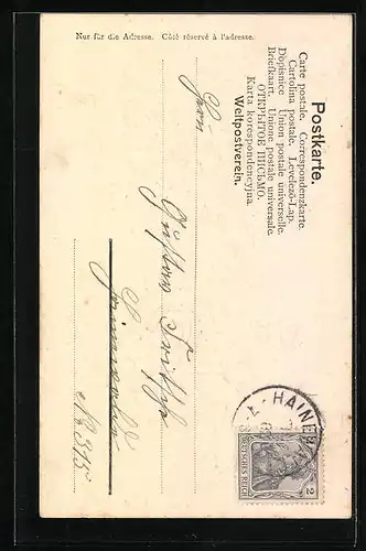 AK Jahreszahl 1903 mit Kleeblatt und Siegel