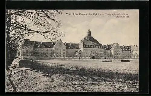 AK München, Kaserne des Kgl. bayer. Telegrapen-Bataillon
