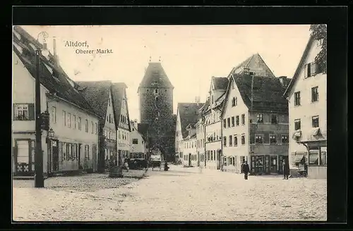 AK Altdorf, Strasse Oberer Markt mit Tor