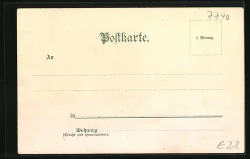 Lithographie Triberg /Schwarzwald, Hotel Bellevue, Totalansicht