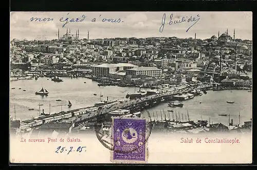 AK Constantinople, Le nouveau Pont de Galata