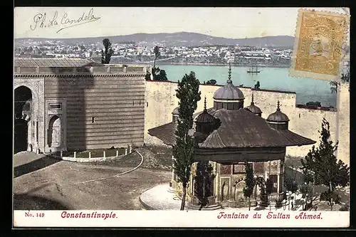 AK Constantinople, Fontaine du Sultan Ahmed