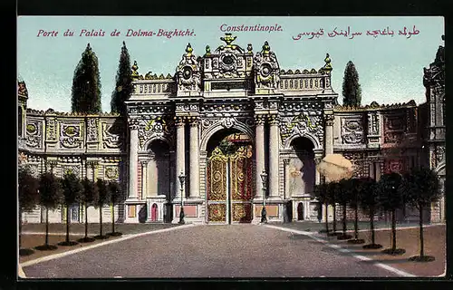 AK Constantinople, Porte du Palais de Dolma-Baghtche