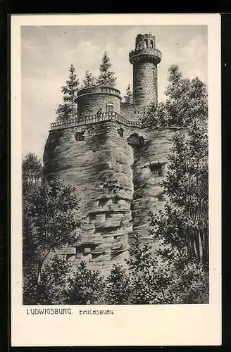 Künstler-AK Ludwigsburg, Ansicht Emichsburg