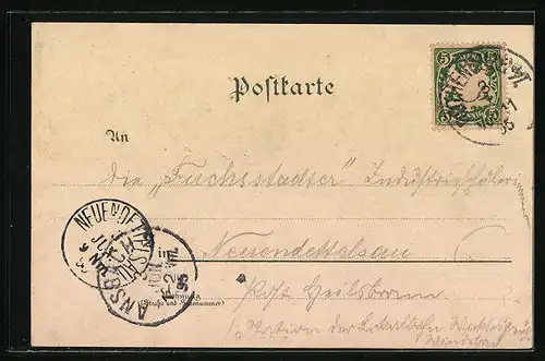 Vorläufer-Lithographie Rothenburg ob Tauber, 1895, Teilansicht, Rathaus, Weisser Turm