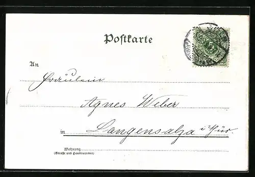 Lithographie Köln, Justizgebäude, Richmodis-Haus, Uferpartie von der Schiffsbrücke gesehen