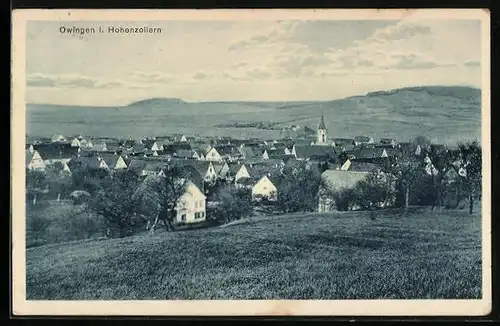 AK Owingen i. Hohenzollern, Ortsansicht mit Kirche