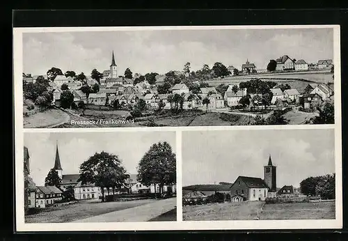 AK Presseck i. Frankenwald, Ortsansicht mit Kirche