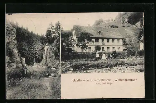 AK Grafengehaig, Sommerfrische und Gasthaus Waffenhammer von Josef Geyer