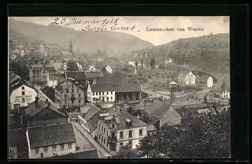 AK Lauterecken, Panoramablick von Westen