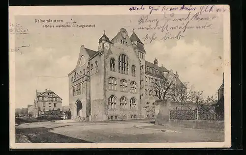 AK Kaiserslautern, Höhere weibliche Bildungsanstalt