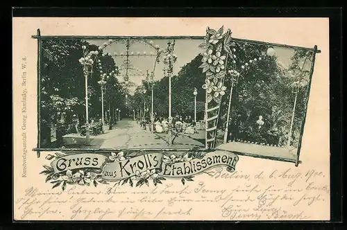 AK Berlin, Gastaus Kroll`s Etablissement, Gartenpartie