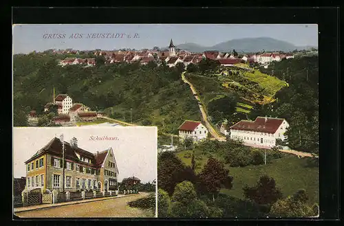 AK Neustadt / Waiblingen, Schulhaus, Teilansicht