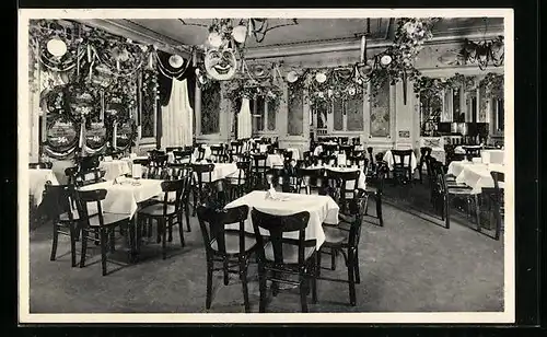 AK Dresden, Gasthaus Neue Winzerstuben im Cafe Paris, Seestr., Innenansicht