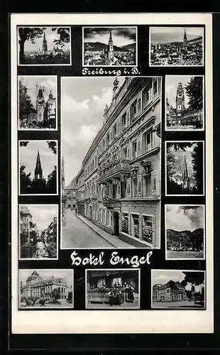 AK Freiburg i. B., Ortspartien, Hotel Engel, Bes. E. Reif