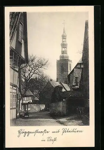 AK Soest, Höggeustrasse mit Petriturm